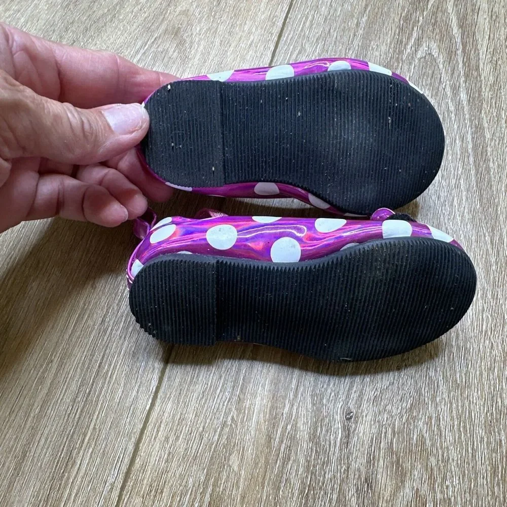 Disney Baby Minnie Mouse Shoes Slip On Strap Pink Size 3 Preowned‎
